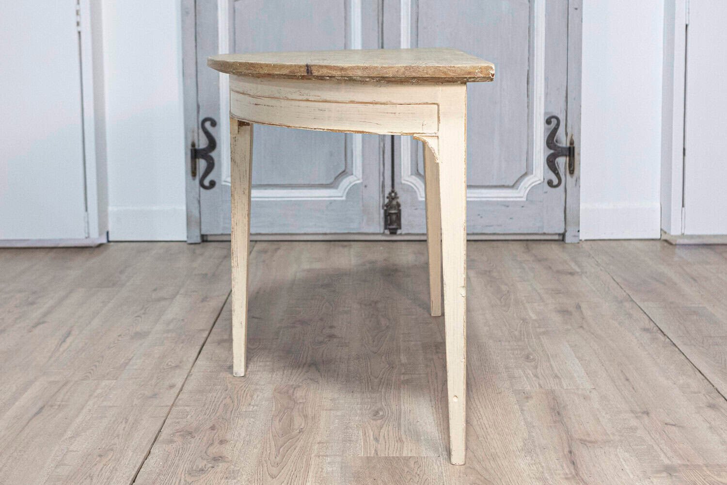 Pair of 19th Century Swedish Demi Lune Console Tables - JAA