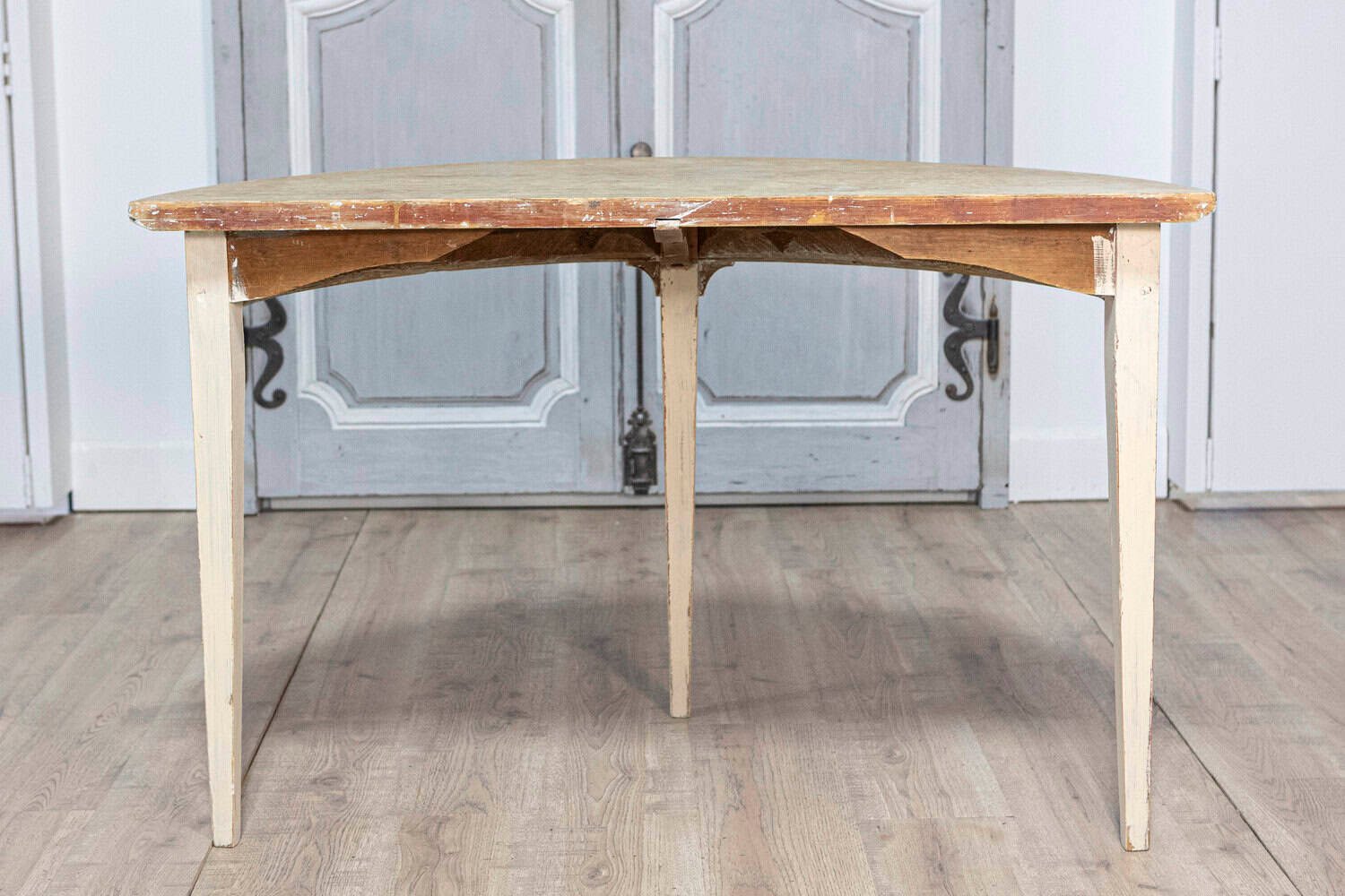 Pair of 19th Century Swedish Demi Lune Console Tables - JAA
