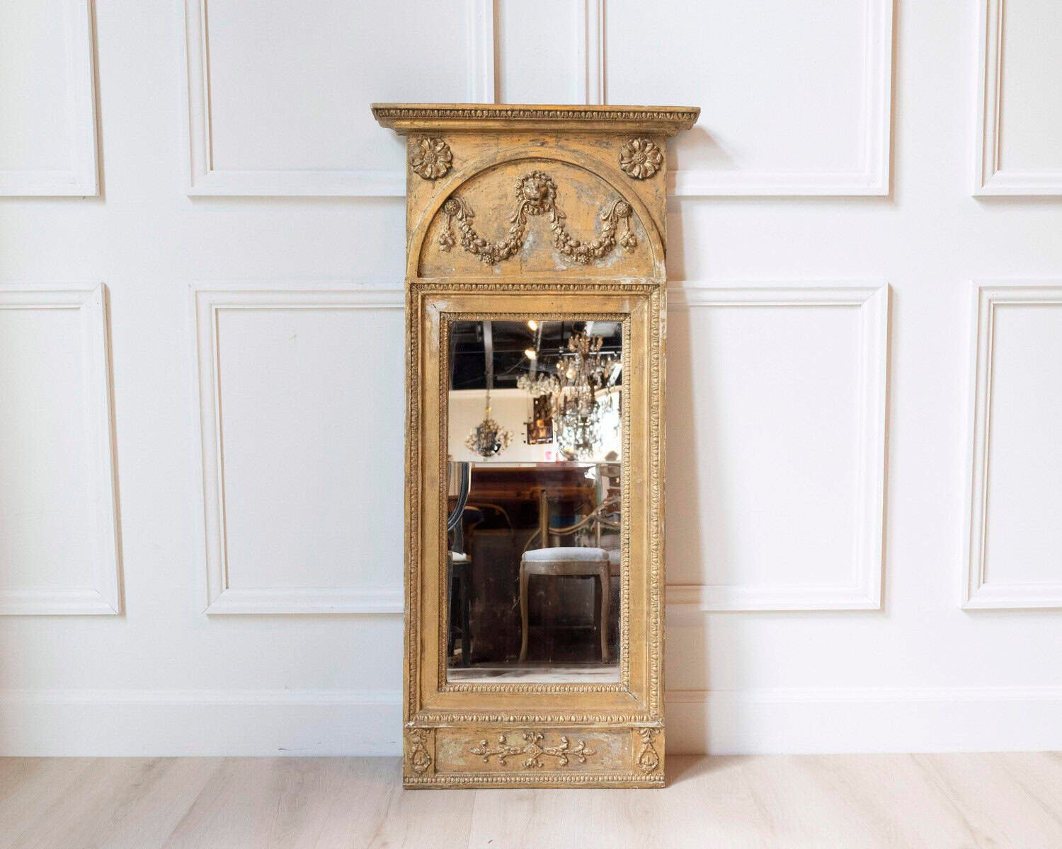 Early 19th Century Late Gustavian Giltwood Mirror, Stockholm - JAA