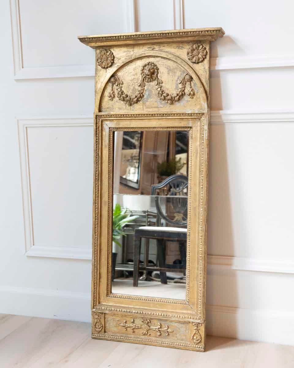 Early 19th Century Late Gustavian Giltwood Mirror, Stockholm - JAA