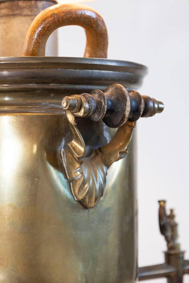 Late 19th Century Russian Brass Samovar Lamp - JAA