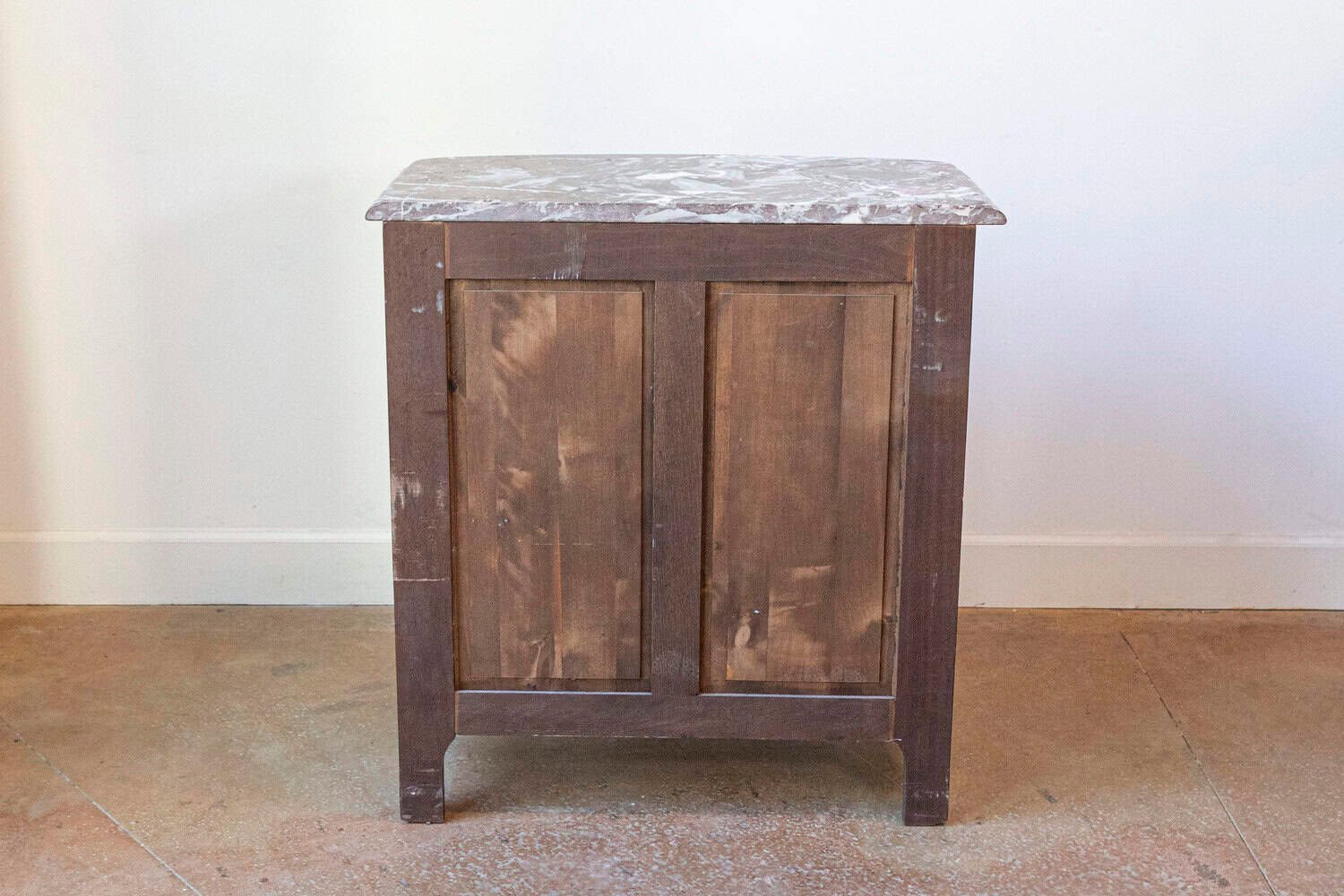 Louis XIV Style Commode with Rosewood Marquetry Décor and Red Griotte Marble - JAA