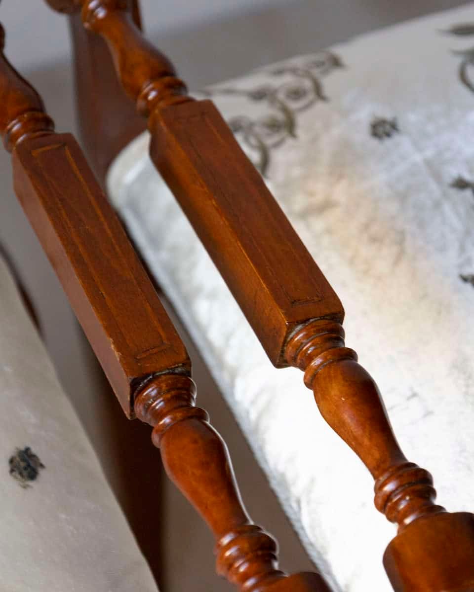 Italian Mid-19th Century Cherry Vanity Stools, Napoleon III Period, Pair - JAA