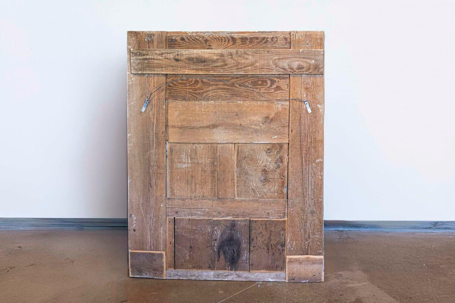 French 1775 Transition Period Painted and Gilt Trumeau Mirror with Carved Urn - JAA