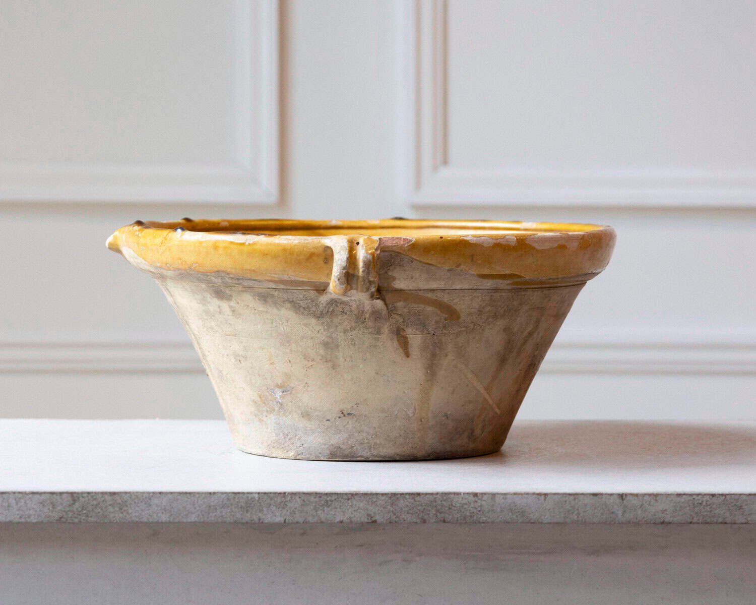 ON HOLD - French 19th Century Tian Bowl with Yellow Glaze, No. 2 - JAA