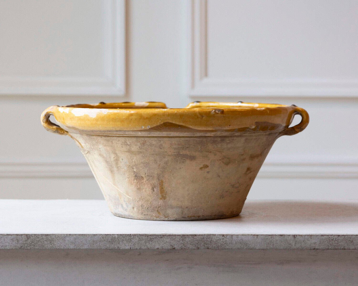 ON HOLD - French 19th Century Tian Bowl with Yellow Glaze, No. 2 - JAA