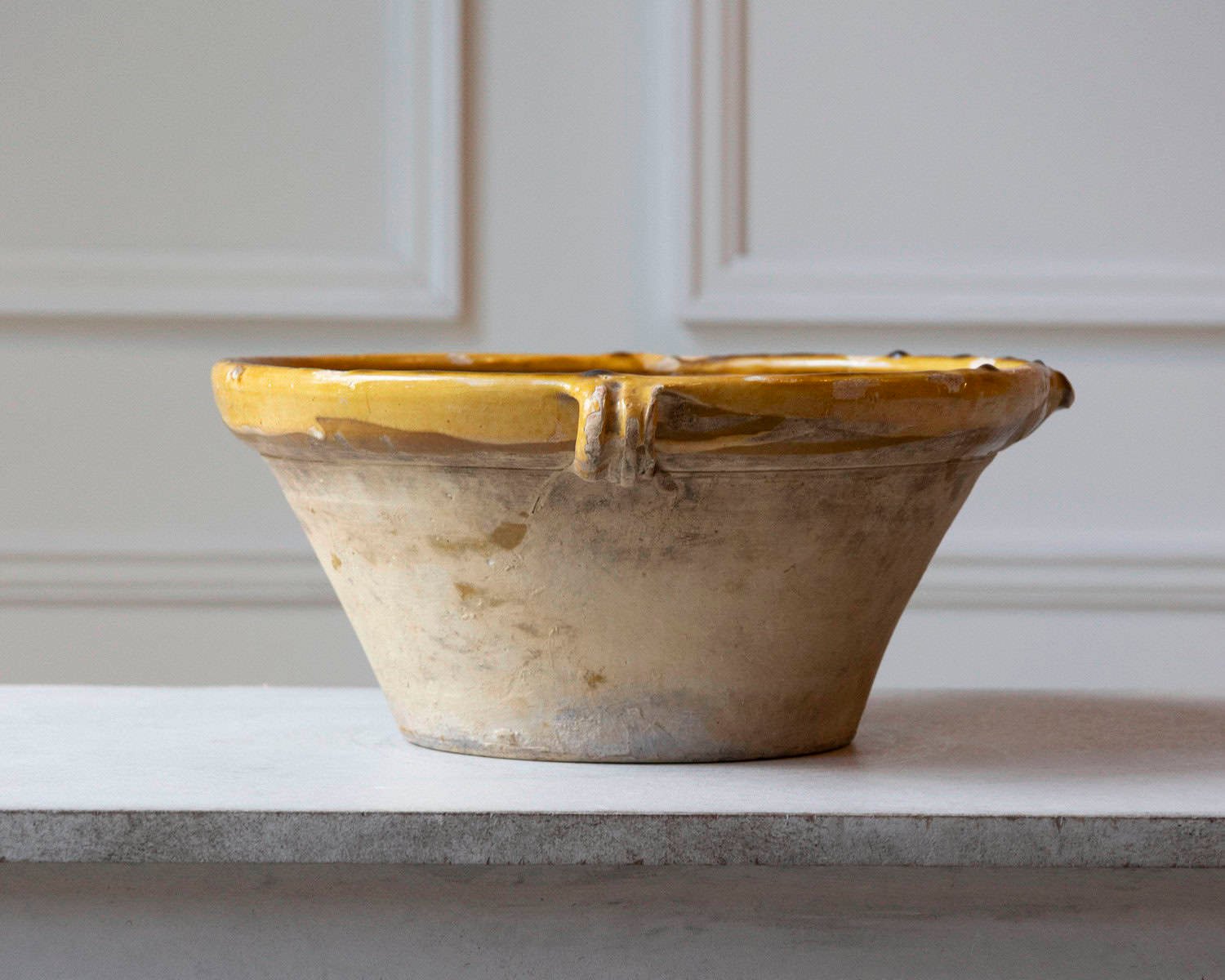 ON HOLD - French 19th Century Tian Bowl with Yellow Glaze, No. 2 - JAA