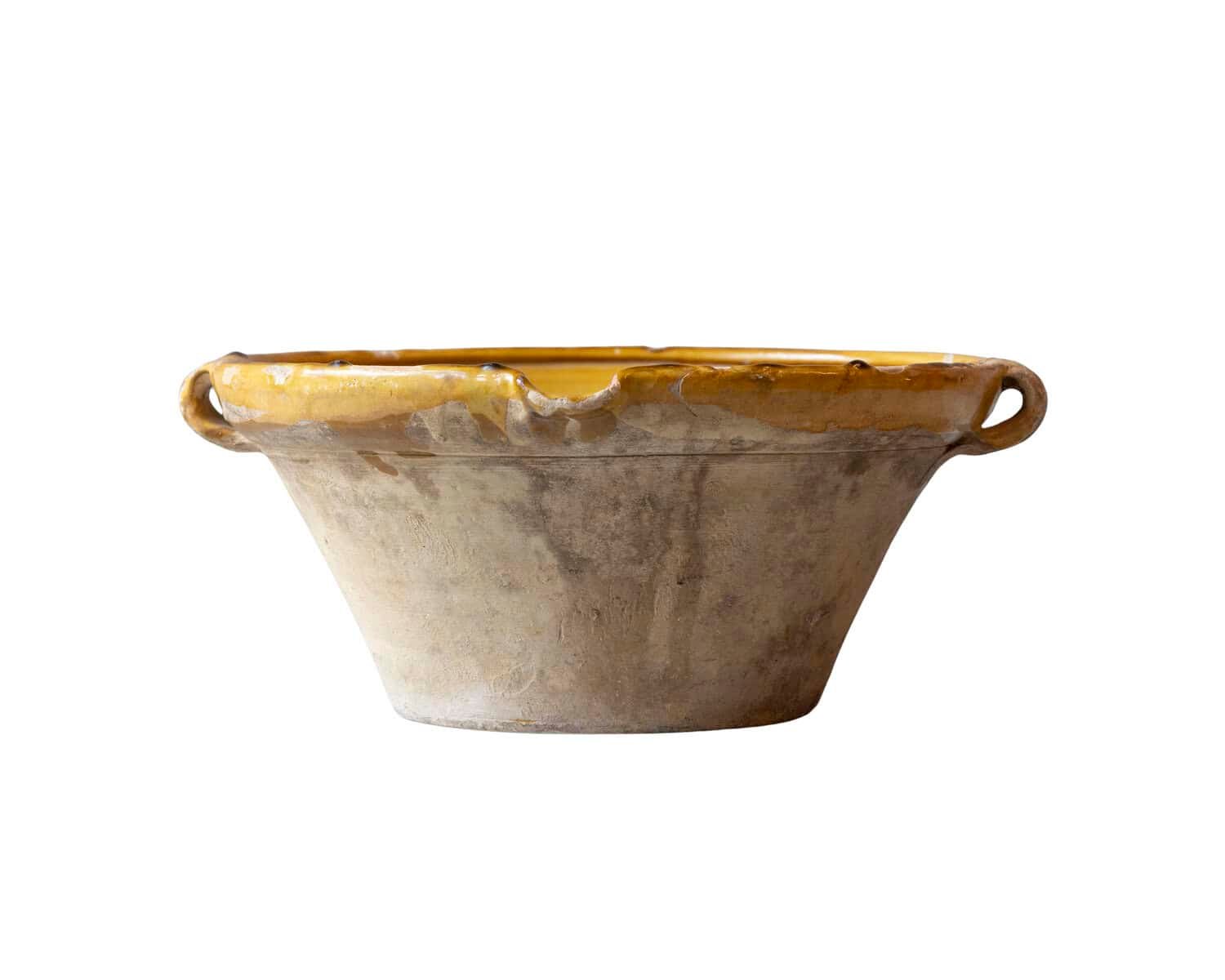 ON HOLD - French 19th Century Tian Bowl with Yellow Glaze, No. 2 - JAA