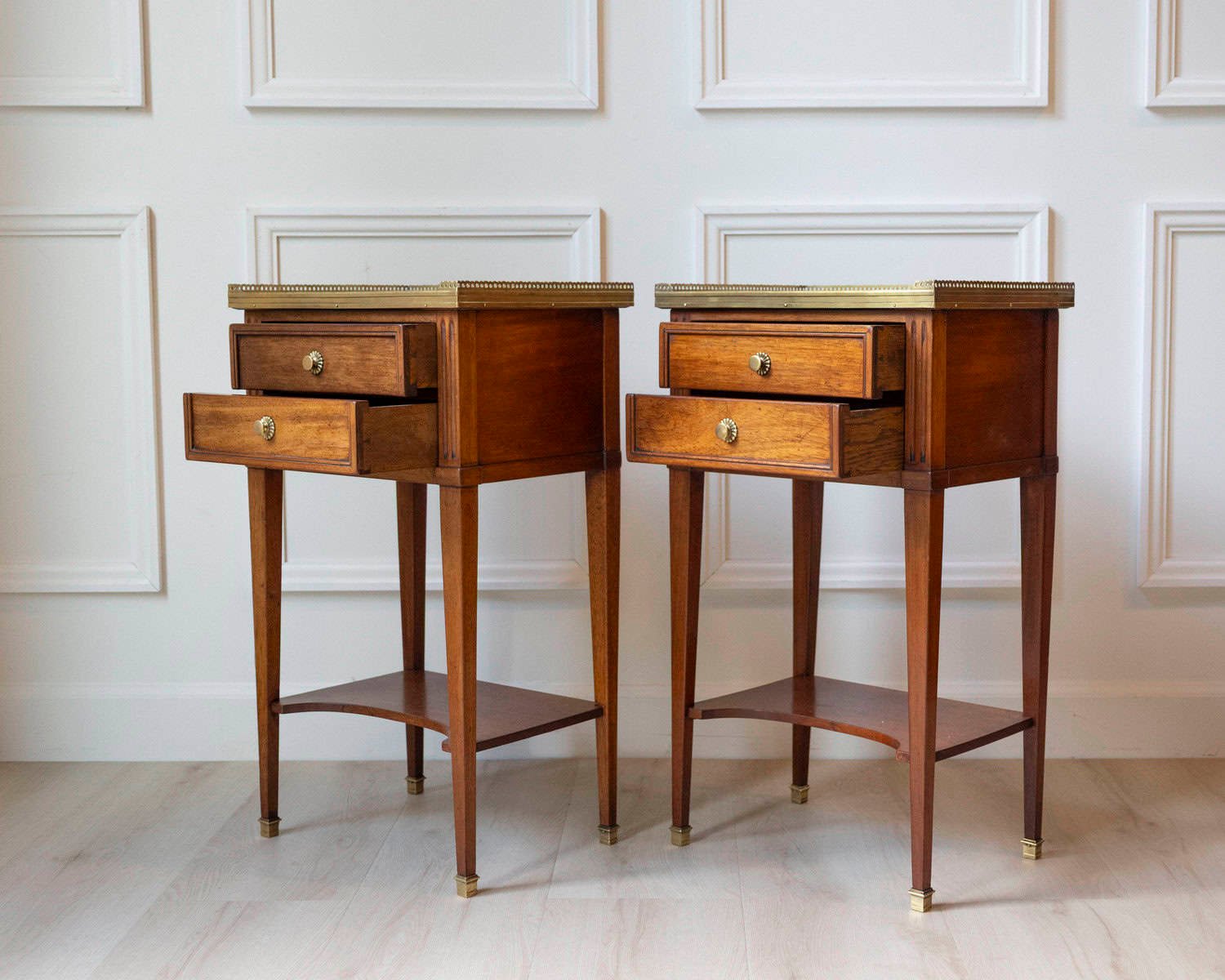 Pair Of Louis XVI Style Bedside Tables By Mailfert - JAA