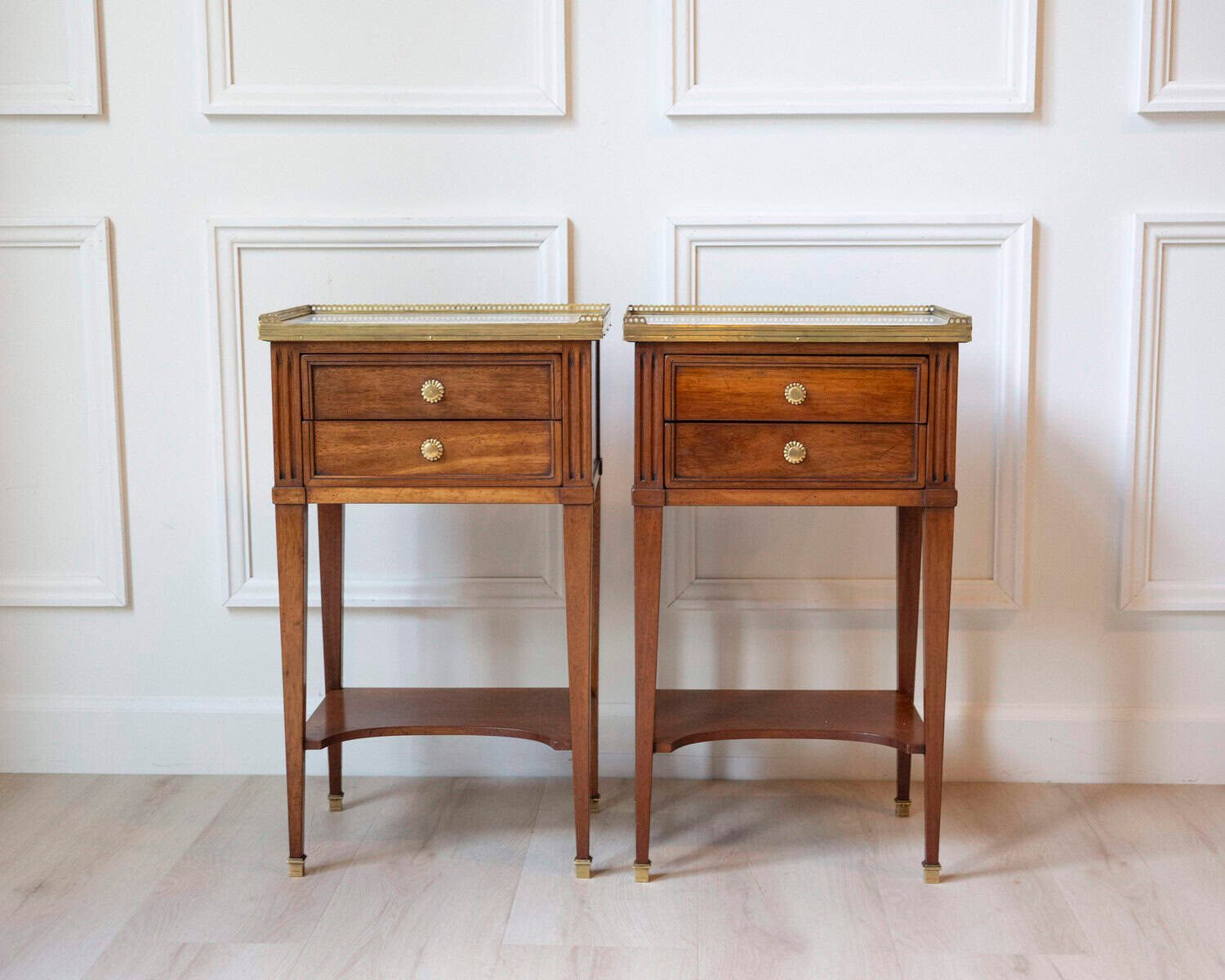 Pair Of Louis XVI Style Bedside Tables By Mailfert - JAA
