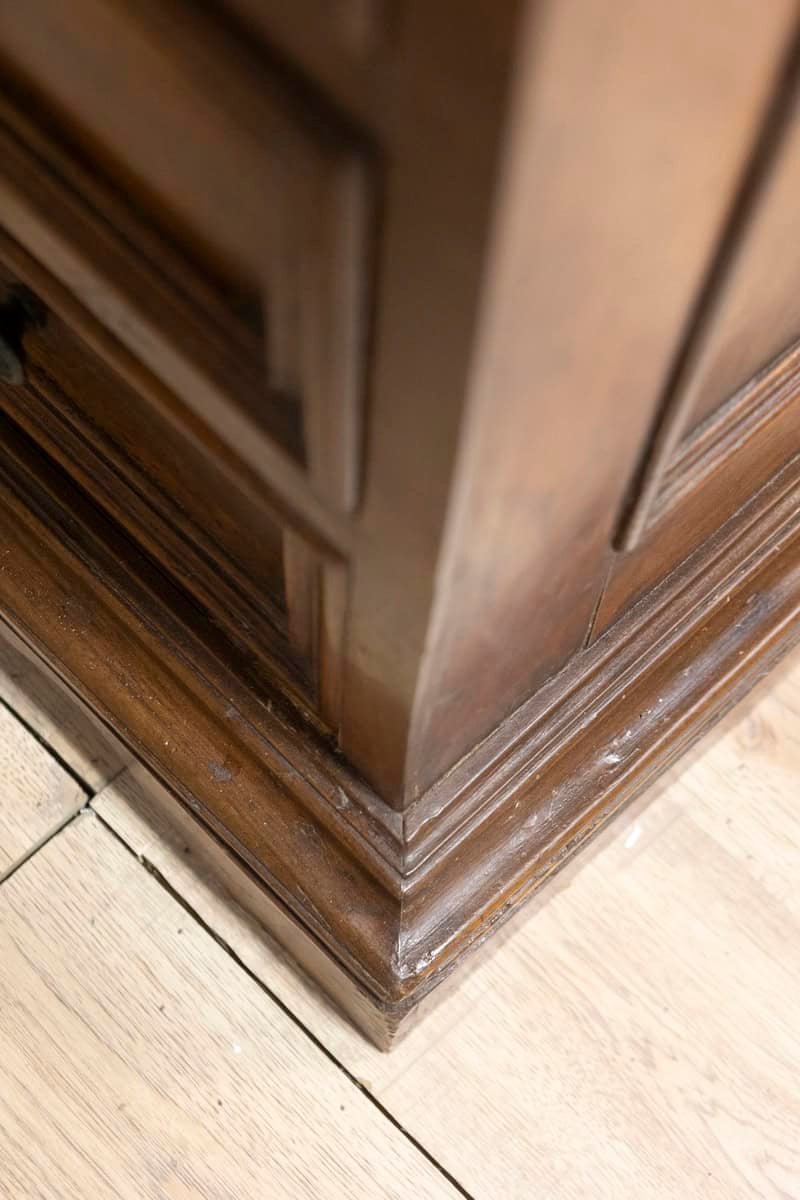 Italian 17th Century Walnut Four-Drawer Commode with Carved Bracket Feet - JAA