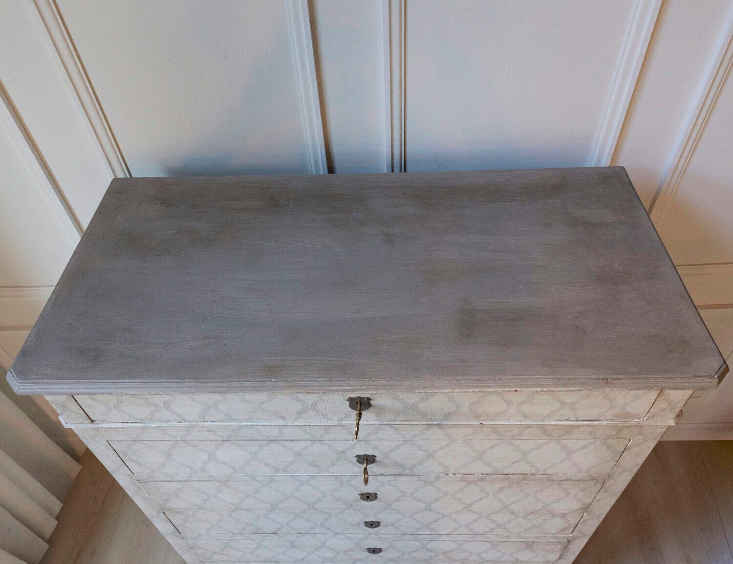 Chest Of Drawers Lacquered 19th Century With 8 Drawers - JAA