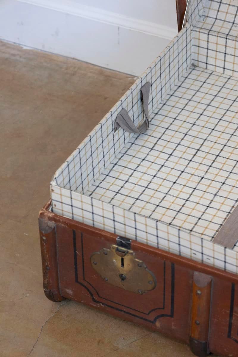 Italian 20th Century Leather, Wood and Brass Travel Trunk with Rustic Character - JAA