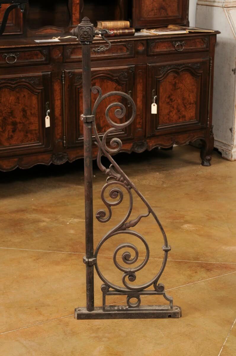 Turn of the Century French Iron and Glass Lanterns, Wired for the USA - JAA