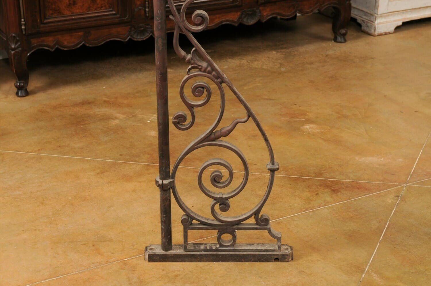 Turn of the Century French Iron and Glass Lanterns, Wired for the USA - JAA