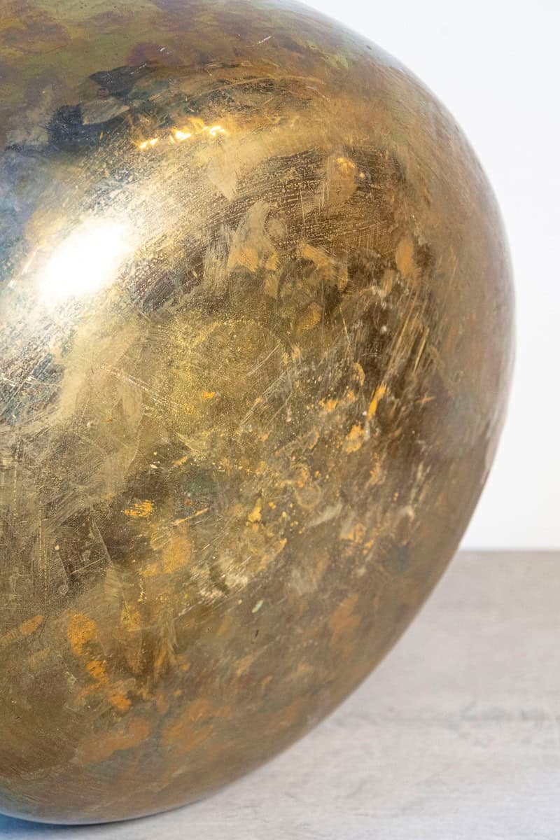 Large English Victorian Period Late 19th Century Brass Vessel with Handle - JAA