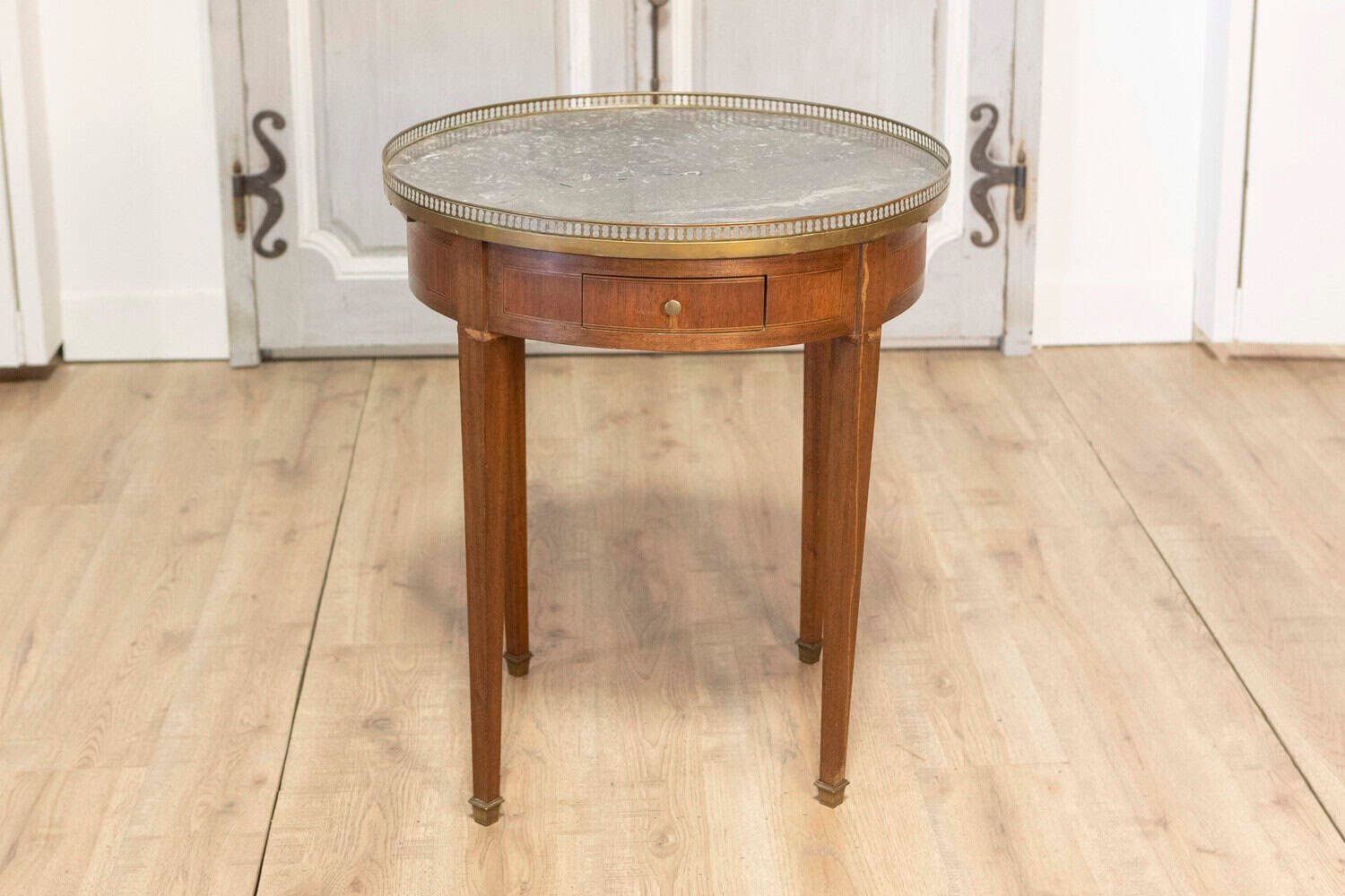French 20th Century Louis XVI Style Bouillotte Table - JAA