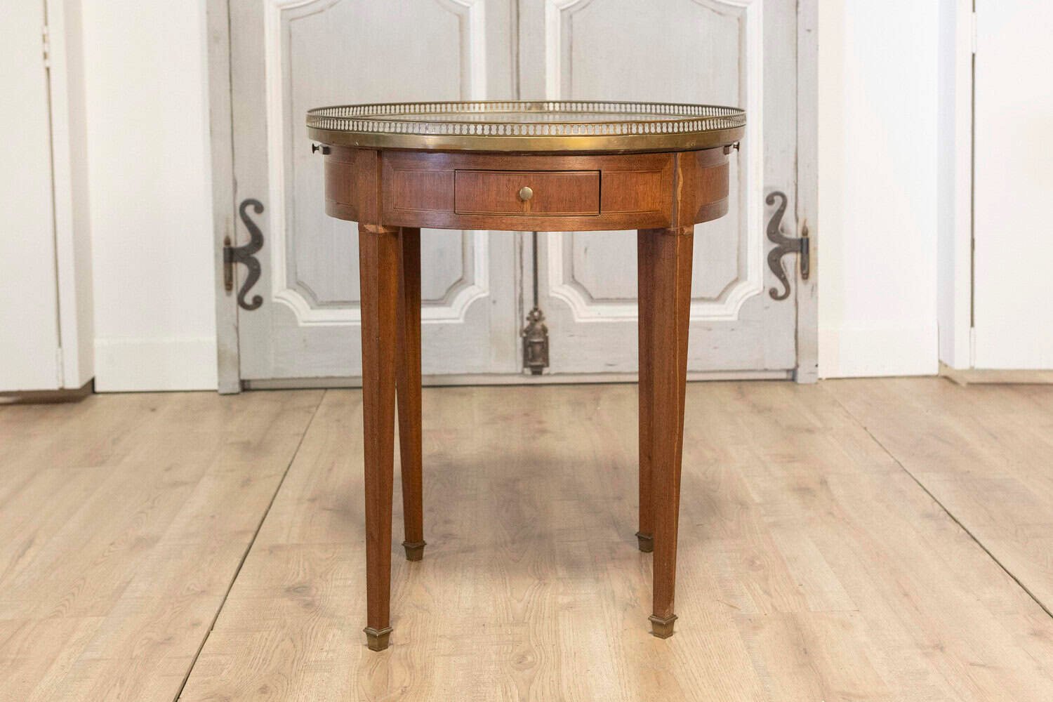 French 20th Century Louis XVI Style Bouillotte Table - JAA