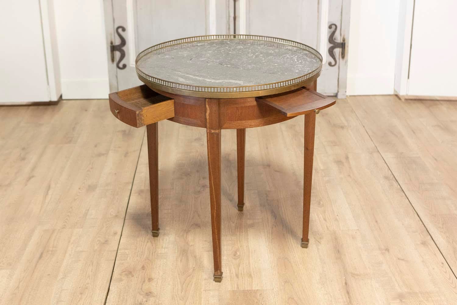 French 20th Century Louis XVI Style Bouillotte Table - JAA