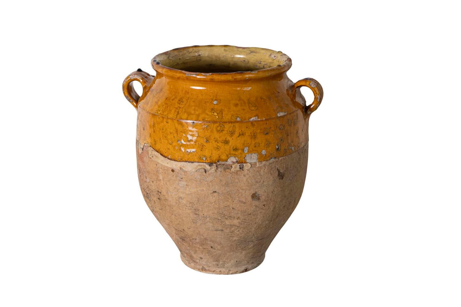 19th Century French Provincial Glazed Pottery Vessel