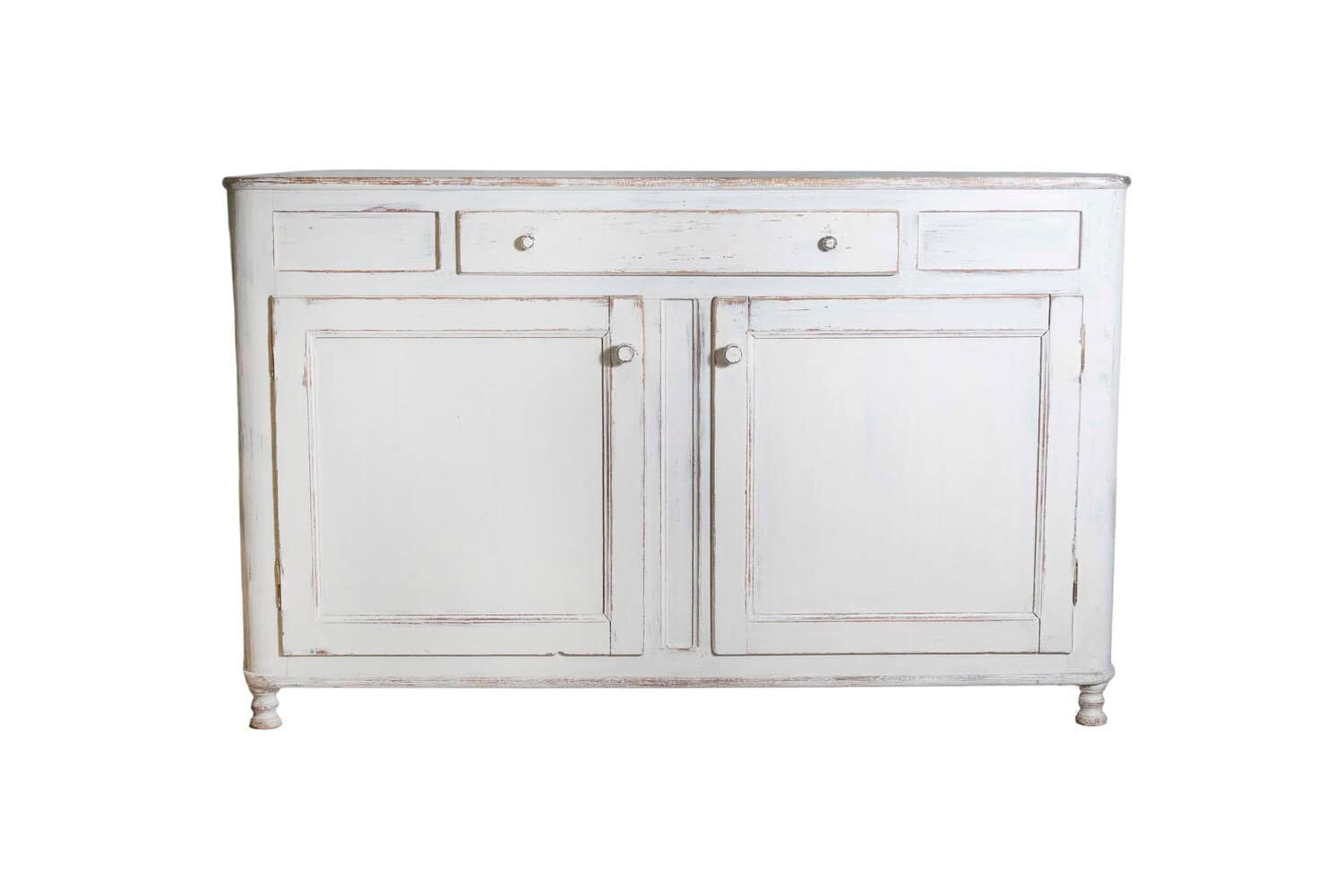 1830s Swedish Grey Painted Sideboard with Single Drawer over Two Doors - JAA