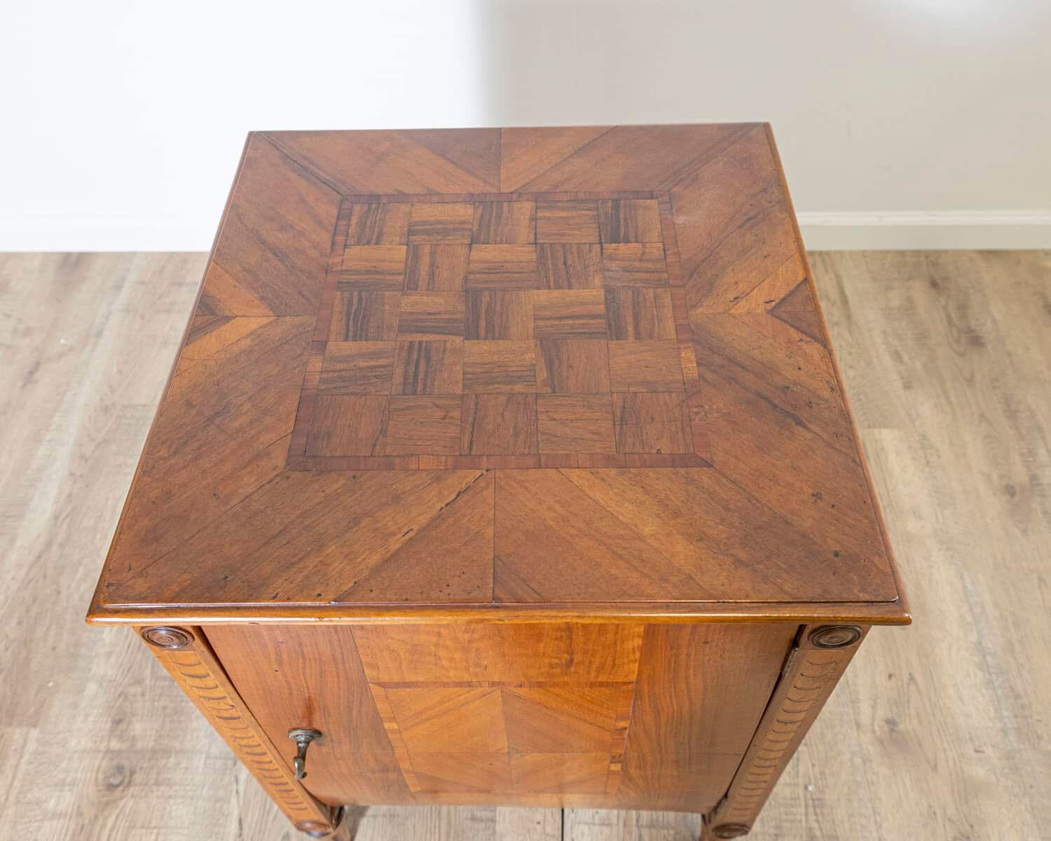 Louis XVI inlaid nightstand, Italy, early nineteenth century - JAA