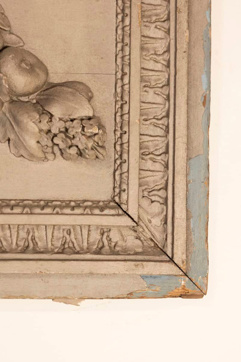 French Louis XVI 18th Century Painted and Hand Carved Wooden Boiserie Panel - JAA