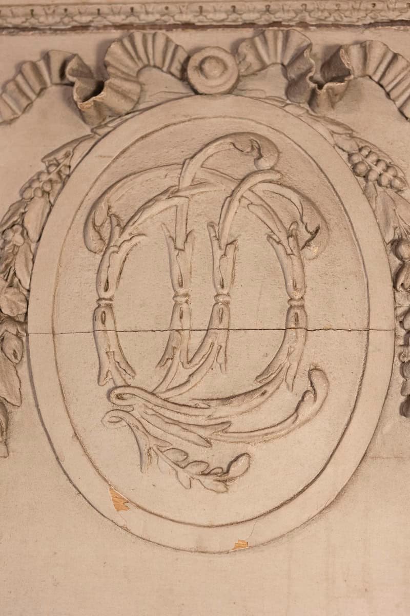 French Louis XVI 18th Century Painted and Hand Carved Wooden Boiserie Panel - JAA