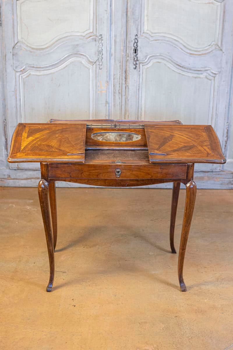 Petite French Louis XV Style Walnut Slant-Front Desk, Stamped, circa 1810 - JAA