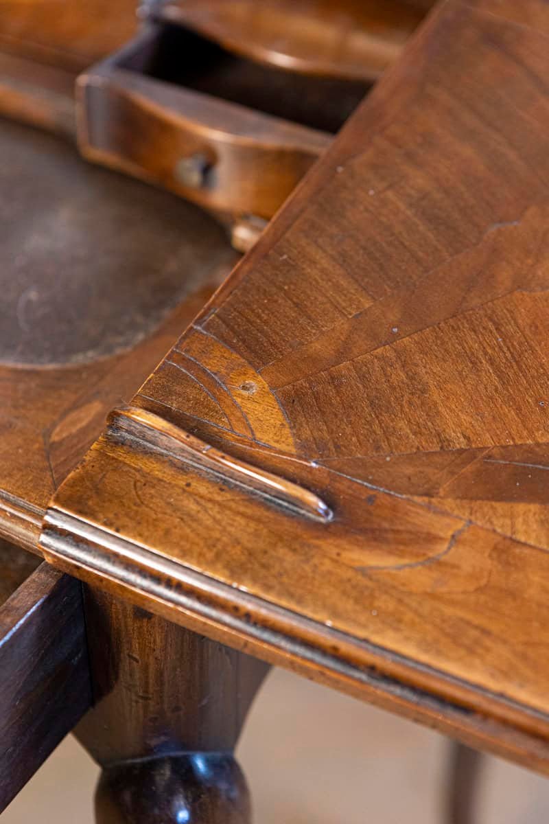 Petite French Louis XV Style Walnut Slant-Front Desk, Stamped, circa 1810 - JAA