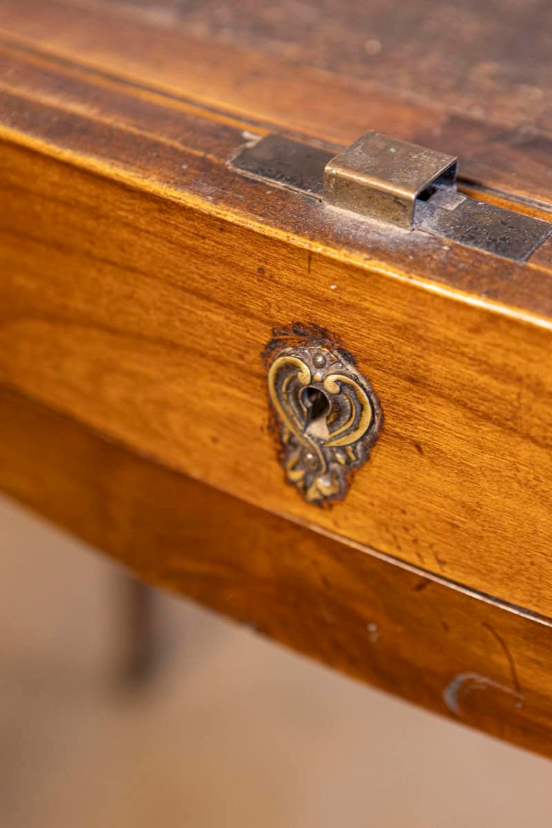 Petite French Louis XV Style Walnut Slant-Front Desk, Stamped, circa 1810 - JAA