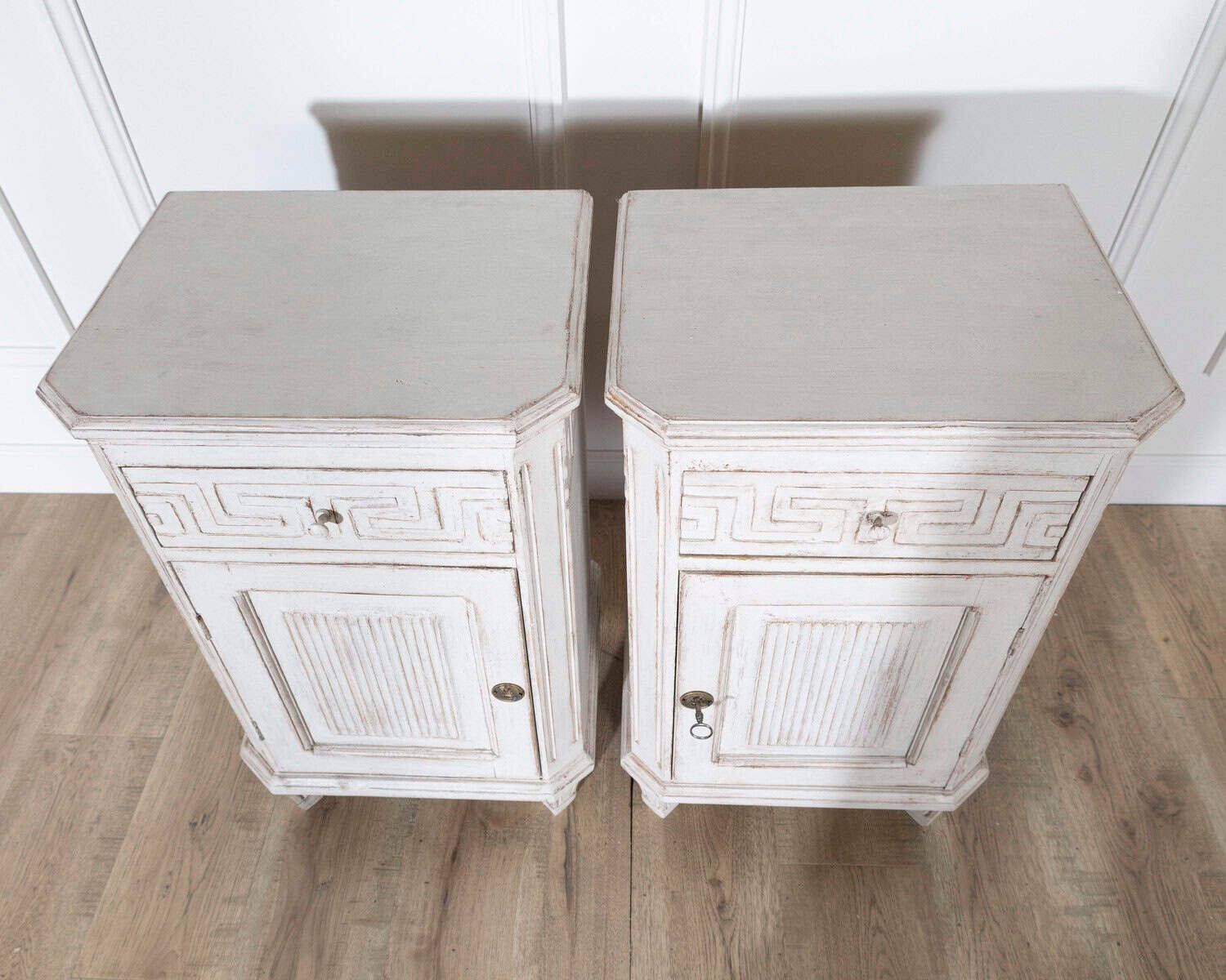 Pair of Swedish Neoclassical Painted Nightstands, circa 1880 - JAA
