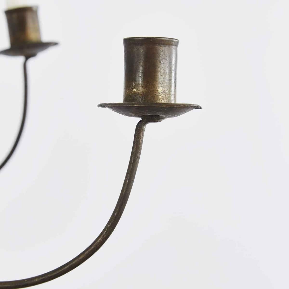 19th Century Italian Empire Crystal Chandelier Nine-armed Candle Chandelier - JAA