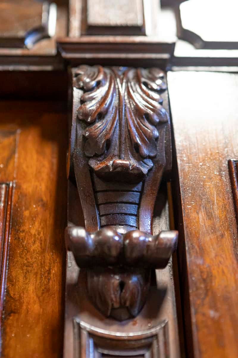 French Louis-Philippe 19th Century Two Part Bookcase with Blown Glass Doors - JAA