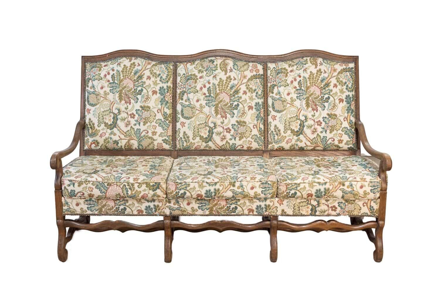 20th Century French Mutton Leg Walnut Sofa