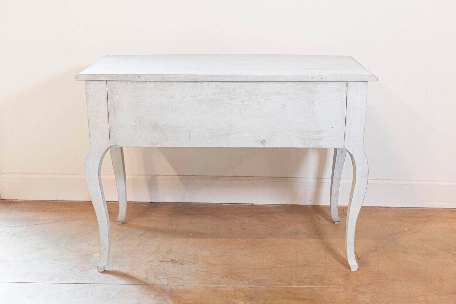 Swedish 1920s Rococo Style Painted Wood Two-Drawer Chest with Carved Apron - JAA