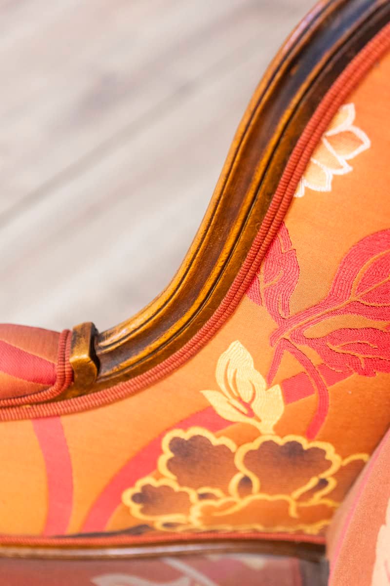 20th Century French Walnut Chair and Ottoman - JAA