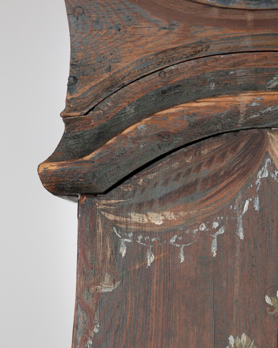 1822 Swedish Folk Art Tall Case Clock with Original Paint - JAA