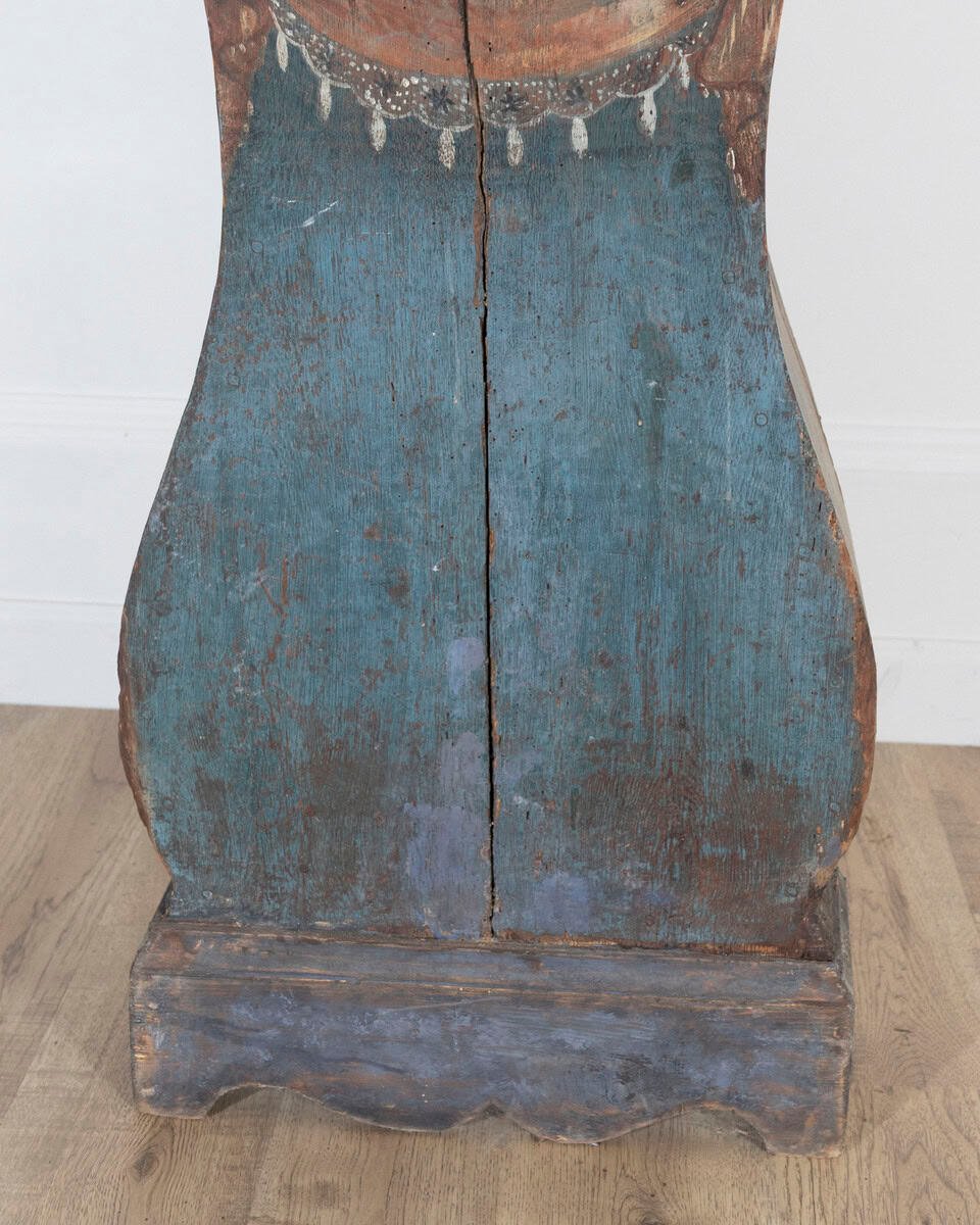 1822 Swedish Folk Art Tall Case Clock with Original Paint - JAA