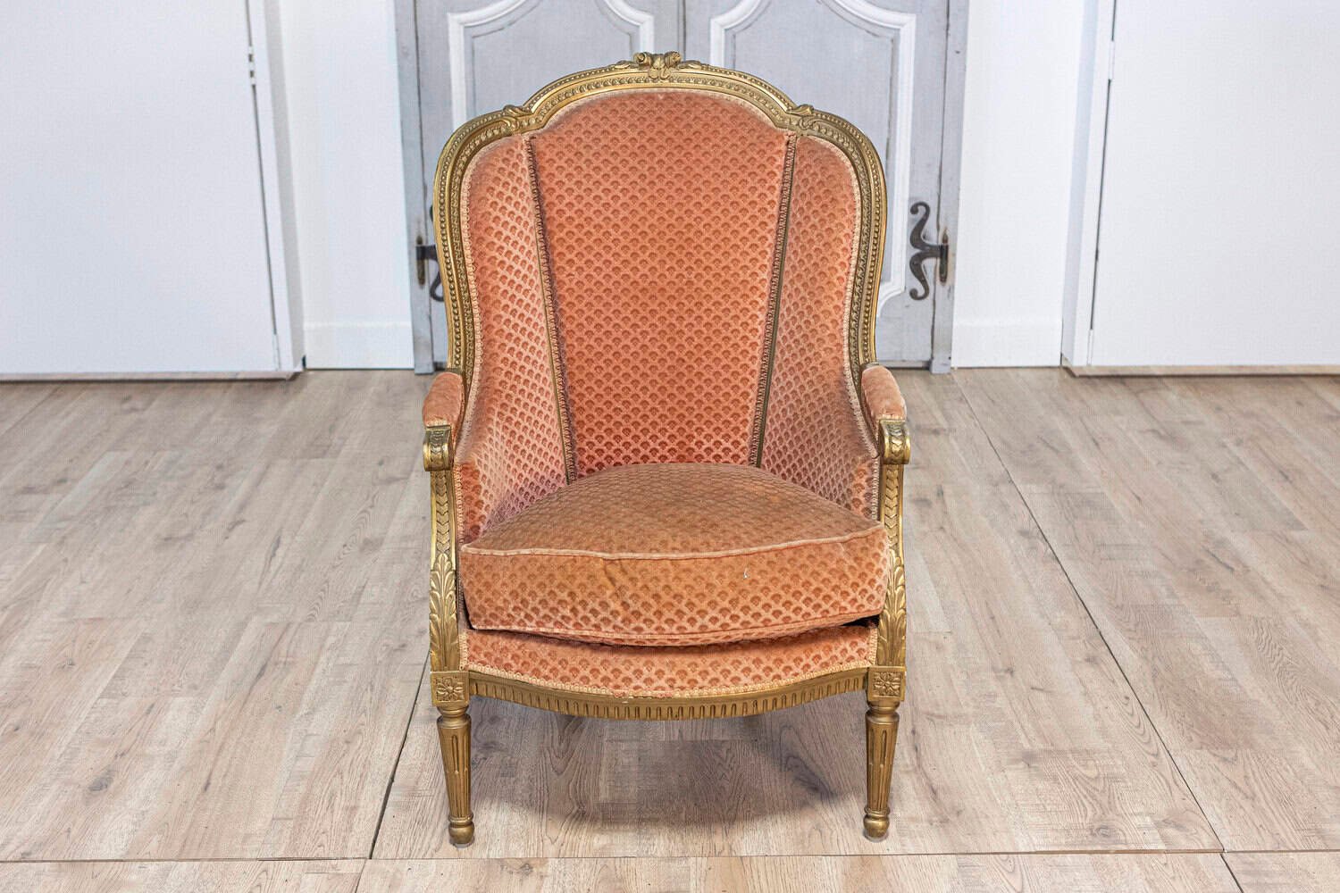 Pair of 20th Century French Louis XVI Style Bergères Chairs - JAA