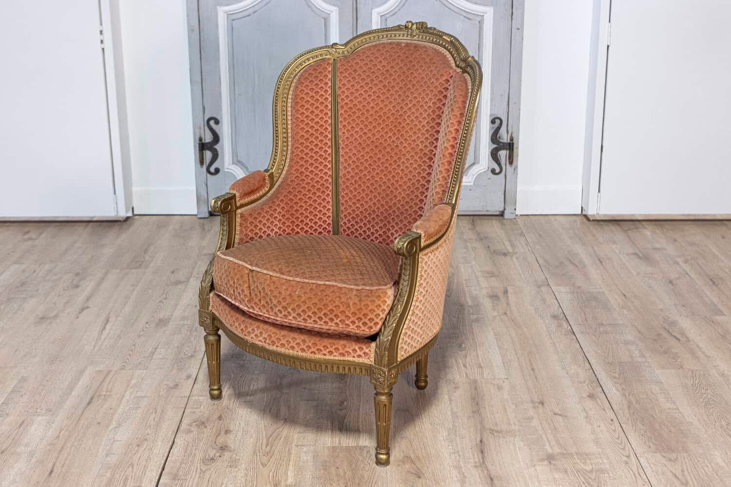 Pair of 20th Century French Louis XVI Style Bergères Chairs - JAA