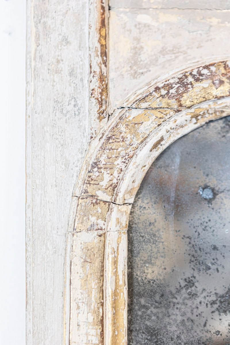 French Louis XVI Period 1790s Trumeau Mirror with Carved Liberal Arts Allegory - JAA