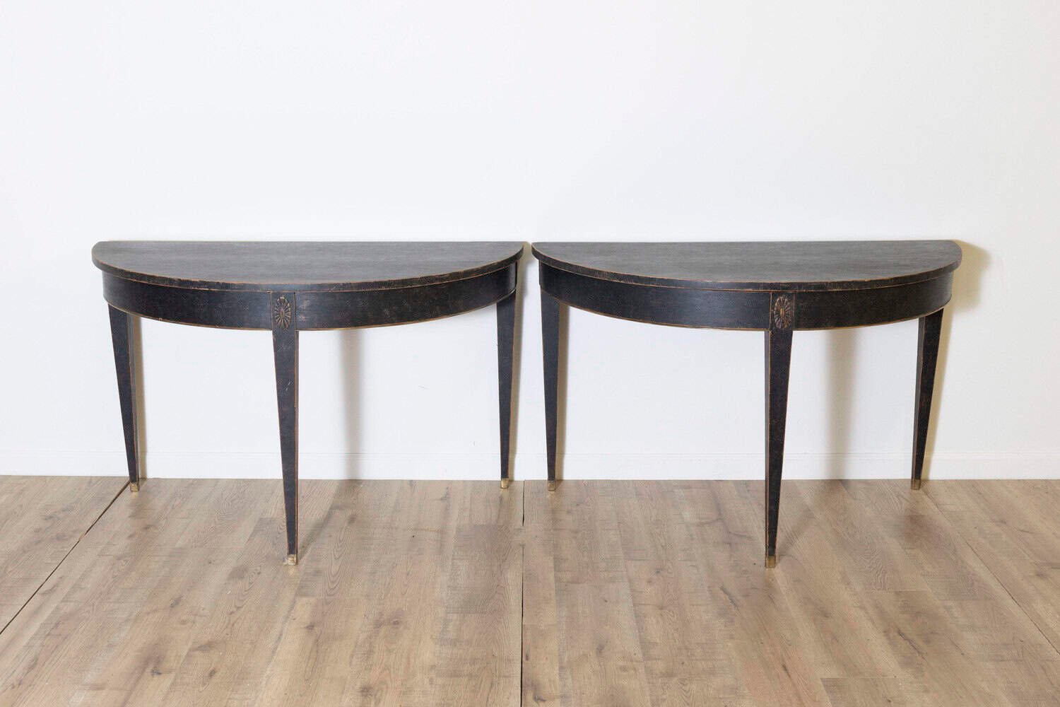 Pair of 19th Century Swedish Demi Lunes Circa 1800 - JAA
