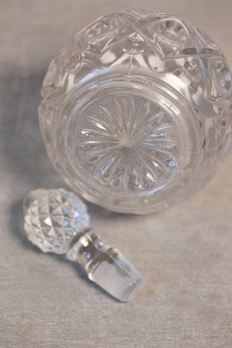 English 20th Century Miniature Cut Glass Olive Oil Pitcher - JAA