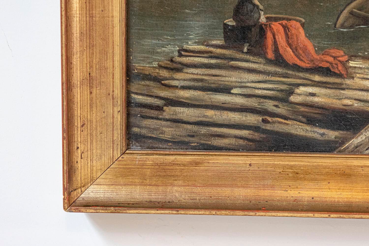 French 19th Century Oil on Canvas - JAA