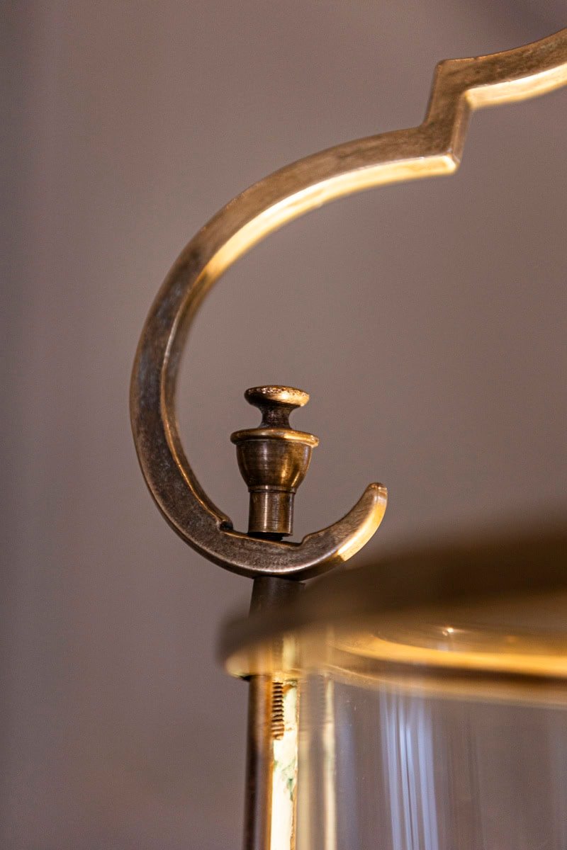 20th Century French Brass and Glass Lantern - JAA