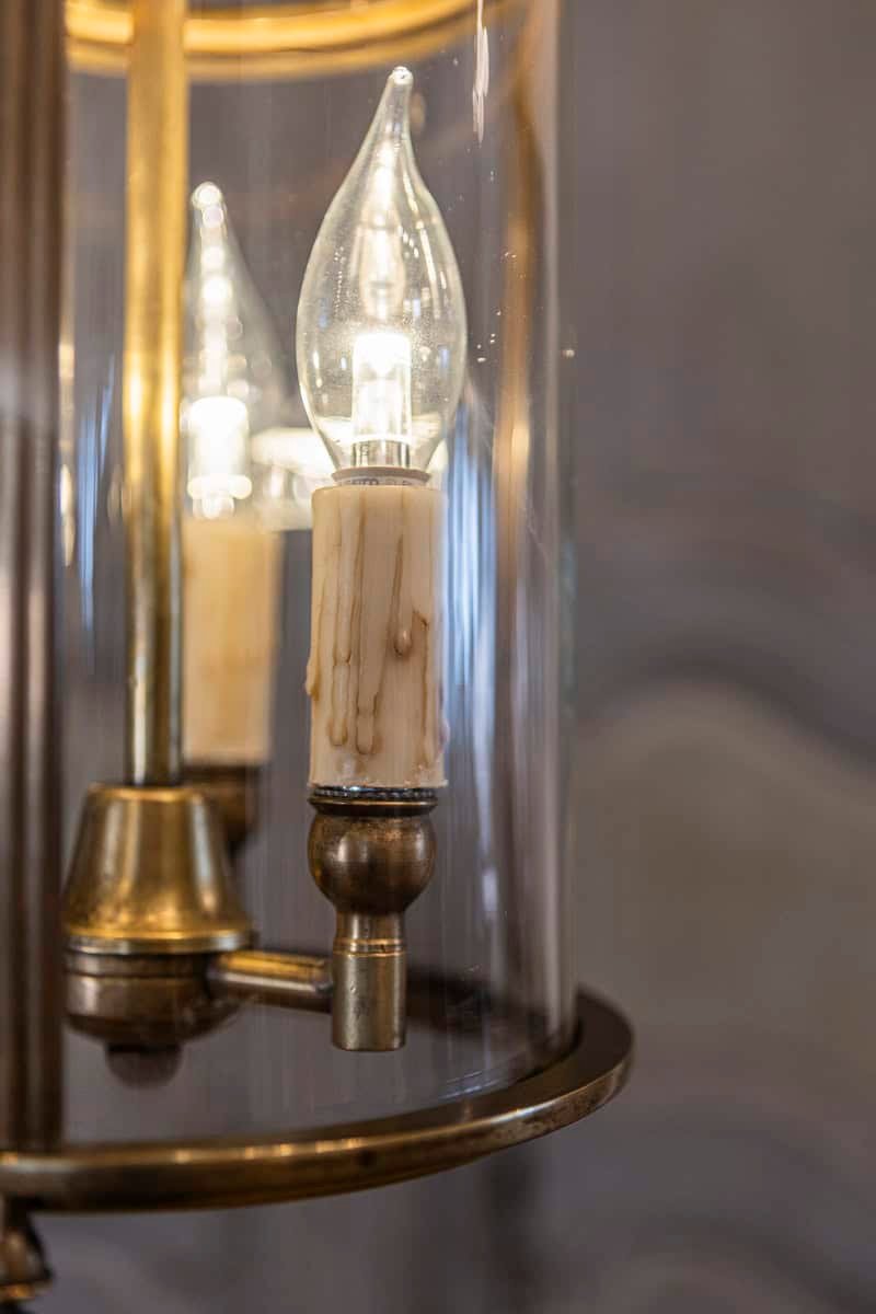 20th Century French Brass and Glass Lantern - JAA