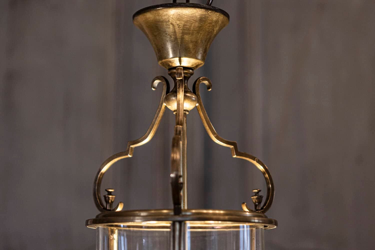 20th Century French Brass and Glass Lantern - JAA