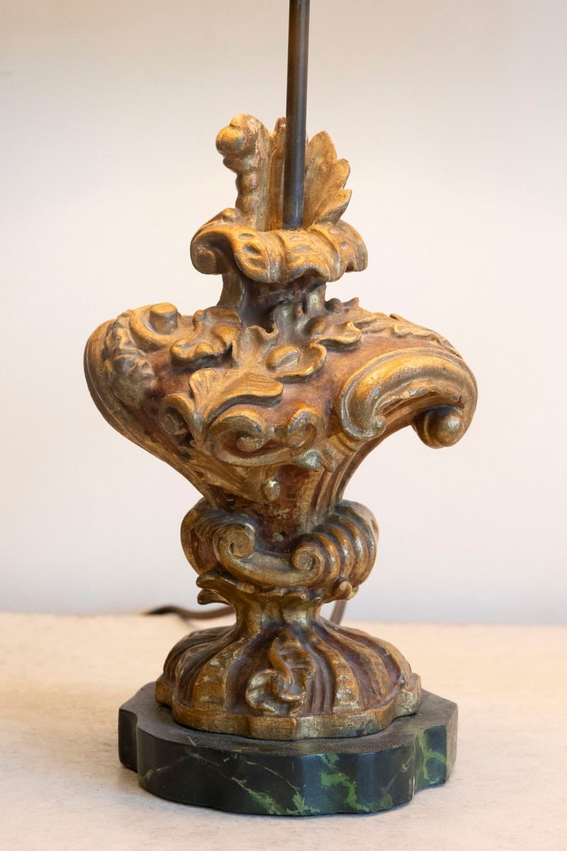 Pair of 18th Century French Giltwood Fragment Table Lamps - JAA