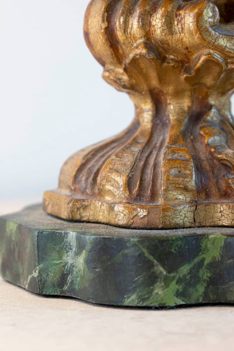 Pair of 18th Century French Giltwood Fragment Table Lamps - JAA